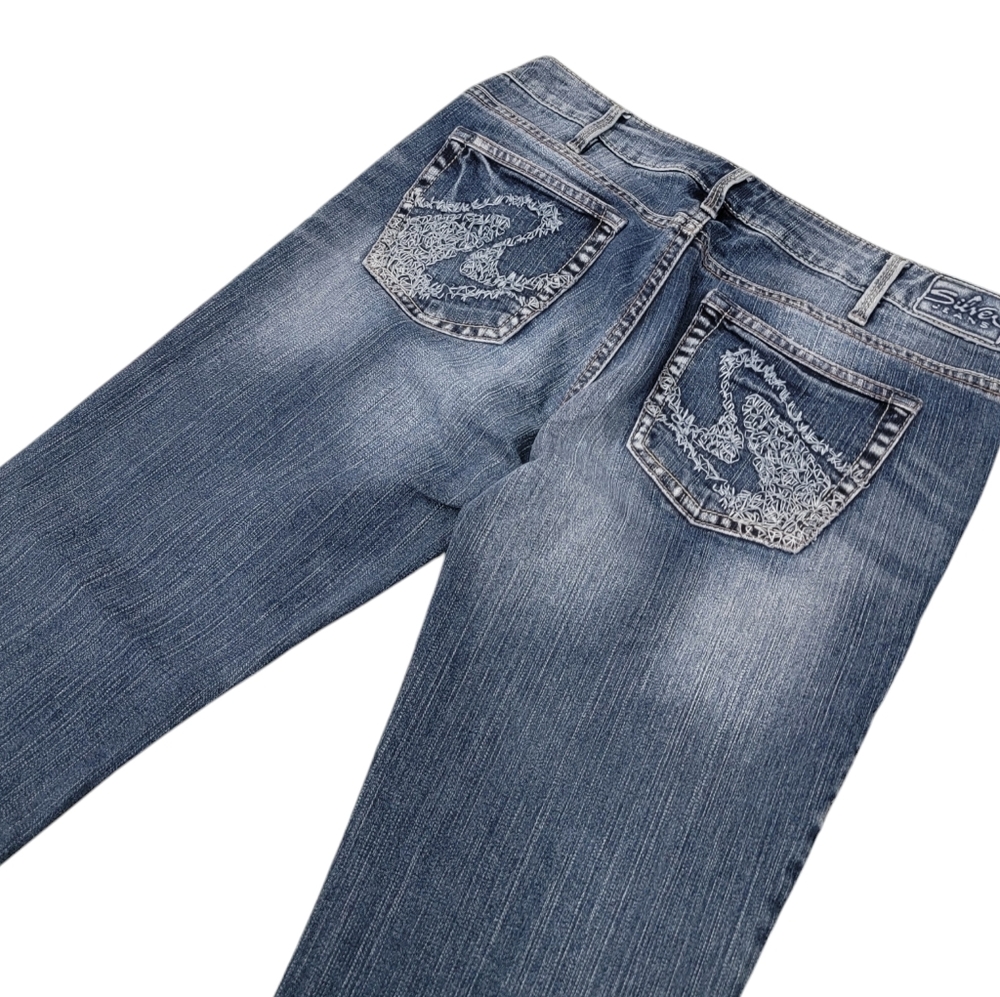 Silver Aiko Bootcut Jeans Blue Denim Y2K Festival Cowgirl Low Rise Women… - Picture 9 of 15